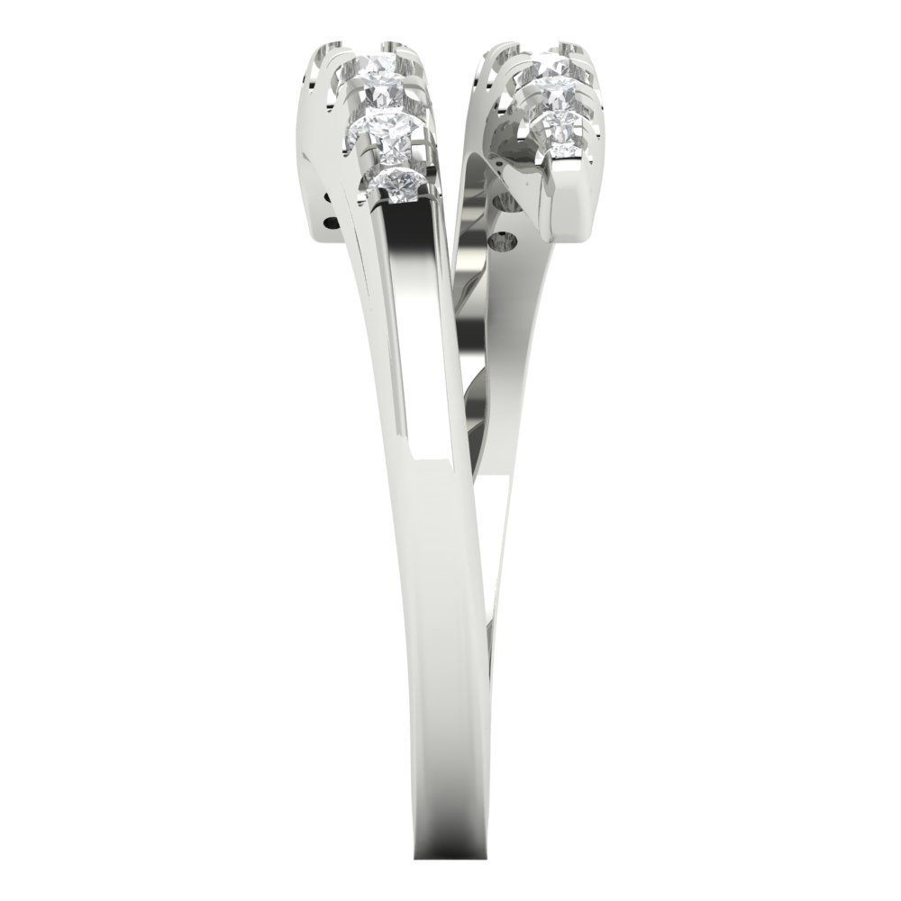 0.235 cttw Moissanite Round Cut White Gold Eternity Wedding Band