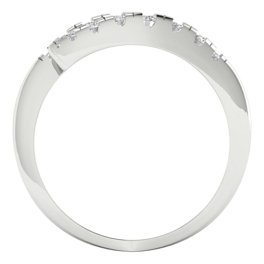 0.235 cttw White Sapphire Round Cut White Gold Eternity Wedding Band
