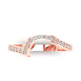 0.21 ct Brilliant Round Cut Natural Diamond Stone Clarity SI1-2 Color G-H Rose Gold Stackable Band
