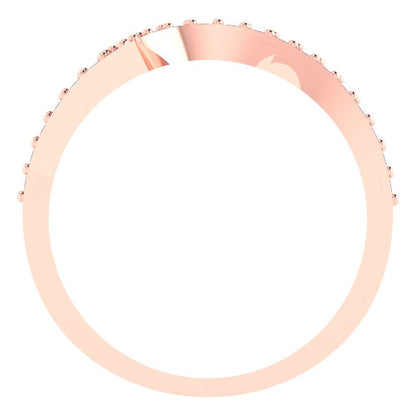 0.165 cttw Simulated Tanzanite Round Cut Rose Gold Eternity Wedding Band