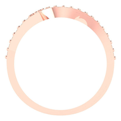 0.165 cttw Simulated Ruby Round Cut Rose Gold Eternity Wedding Band