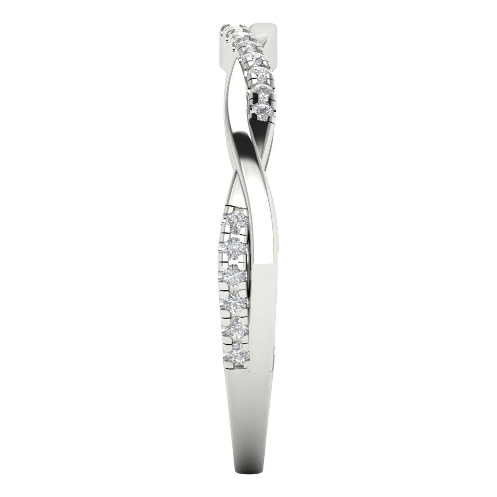 0.16 cttw Simulated Diamond Round Cut White Gold Eternity Wedding Band