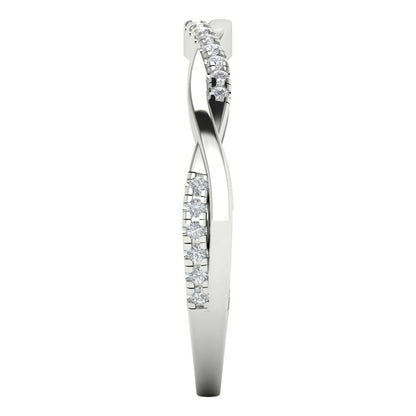 0.16 cttw Simulated Diamond Round Cut White Gold Eternity Wedding Band