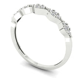 0.1 ct Brilliant Round Cut Natural Diamond Stone Clarity SI1-2 Color G-H White Gold Stackable Band