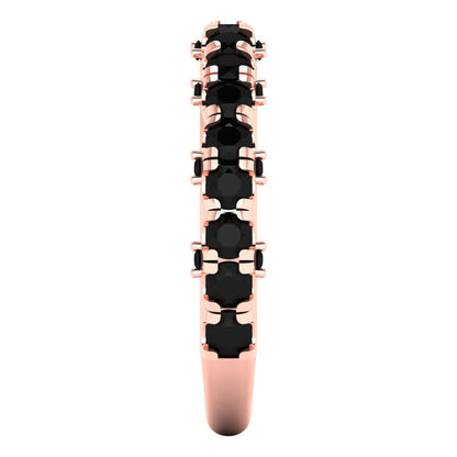 3.13 cttw Natural Onyx Round Cut Rose Gold Eternity Wedding Band