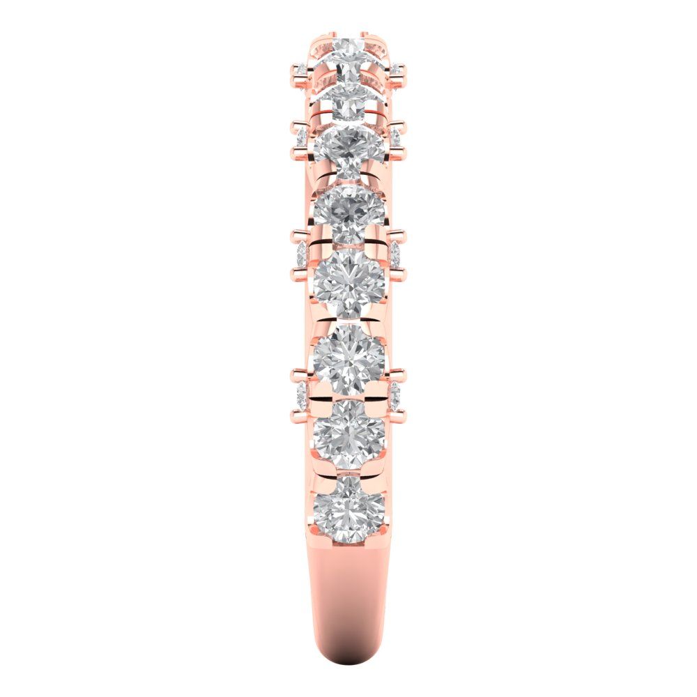 3.13 cttw White Sapphire Round Cut Rose Gold Eternity Wedding Band