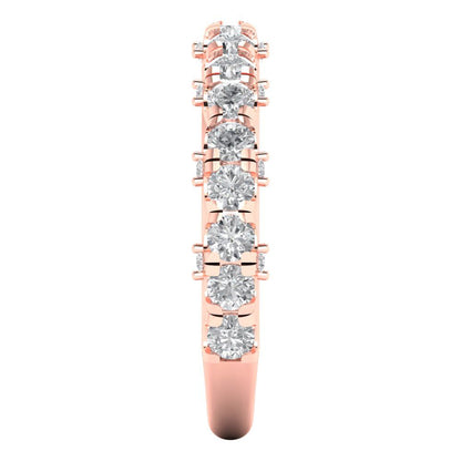 3.13 cttw Simulated Diamond Round Cut Rose Gold Eternity Wedding Band