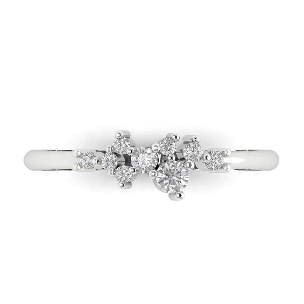 0.17 cttw Simulated Diamond Round Cut White Gold Eternity Wedding Band