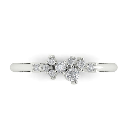 0.17 cttw Simulated Diamond Round Cut White Gold Eternity Wedding Band