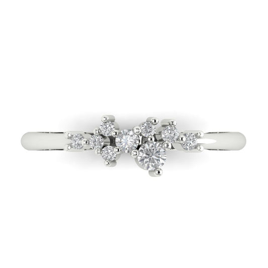 0.17 cttw Simulated Diamond Round Cut White Gold Eternity Wedding Band