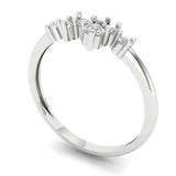 0.17 ct Brilliant Round Cut Natural Diamond Stone Clarity SI1-2 Color G-H White Gold Stackable Band