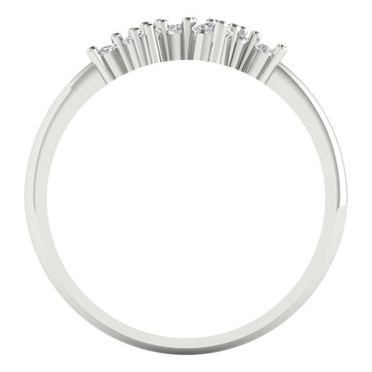 0.17 cttw Moissanite Round Cut White Gold Eternity Wedding Band