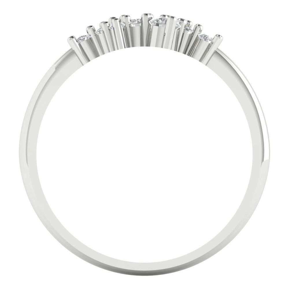 0.17 cttw Simulated Diamond Round Cut White Gold Eternity Wedding Band