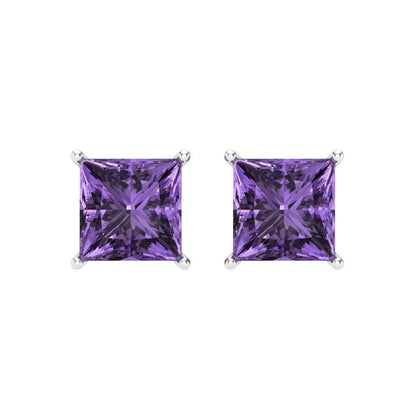 3cttw Alexandrite Gold-Plated 925 Silver Screw Back Stud Earrings