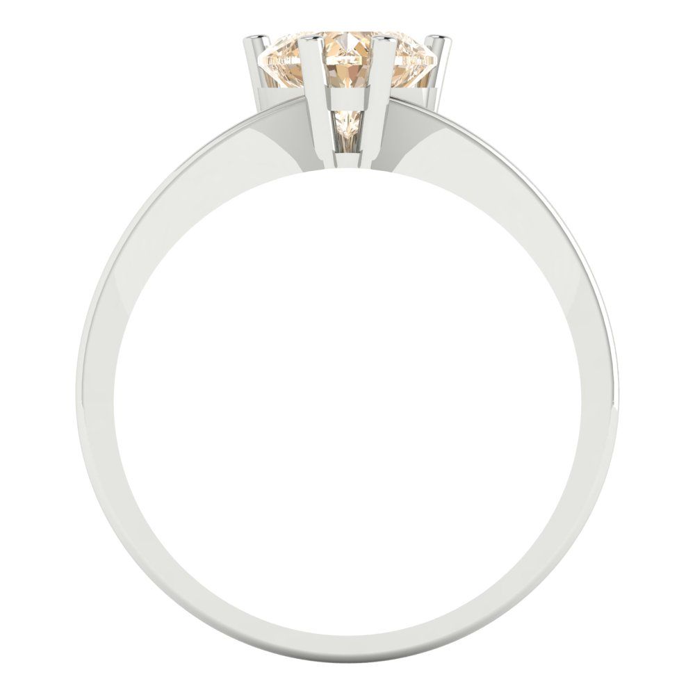 1 cttw Natural Morganite Solitaire  Engagement Ring - Solid Gold (Heart Cut,6.5mm)