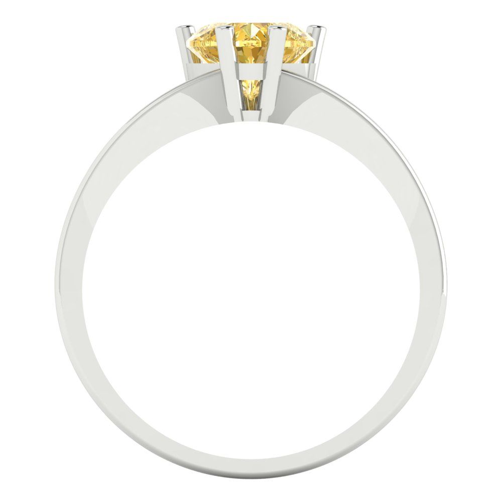 1 cttw Natural Citrine Solitaire  Engagement Ring - Solid Gold (Heart Cut,6.5mm)