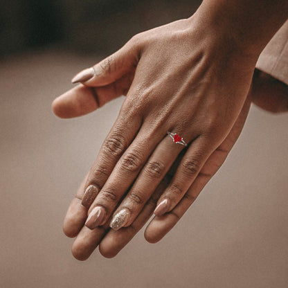 1 cttw Simulated Pink Tourmaline Solitaire  Engagement Ring - Solid Gold (Heart Cut,6.5mm)