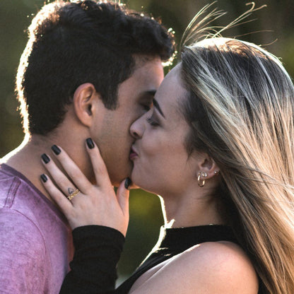 2.5 cttw Simulated Champagne Diamond Princess Cut Rose Gold Eternity Wedding Band