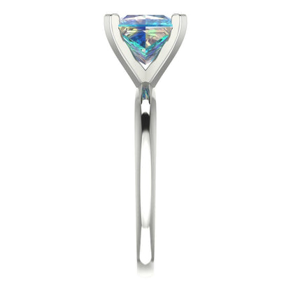 2 cttw Blue Moissanite Solitaire  Engagement Ring - Solid Gold (Princess Cut,7.0mm)