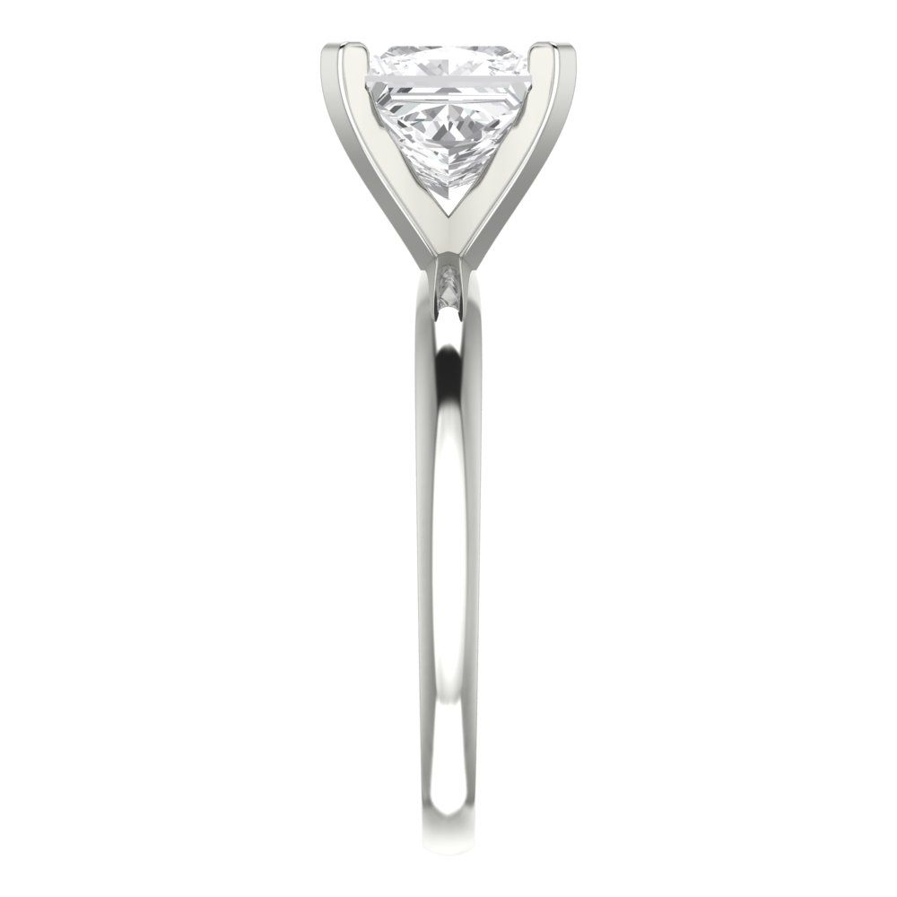 2 cttw Zirconia Simulated Diamond Solitaire  Engagement Ring - Solid Gold (VVS1, Princess Cut,7.0mm)