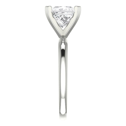 2 cttw Zirconia Simulated Diamond Solitaire  Engagement Ring - Solid Gold (VVS1, Princess Cut,7.0mm)