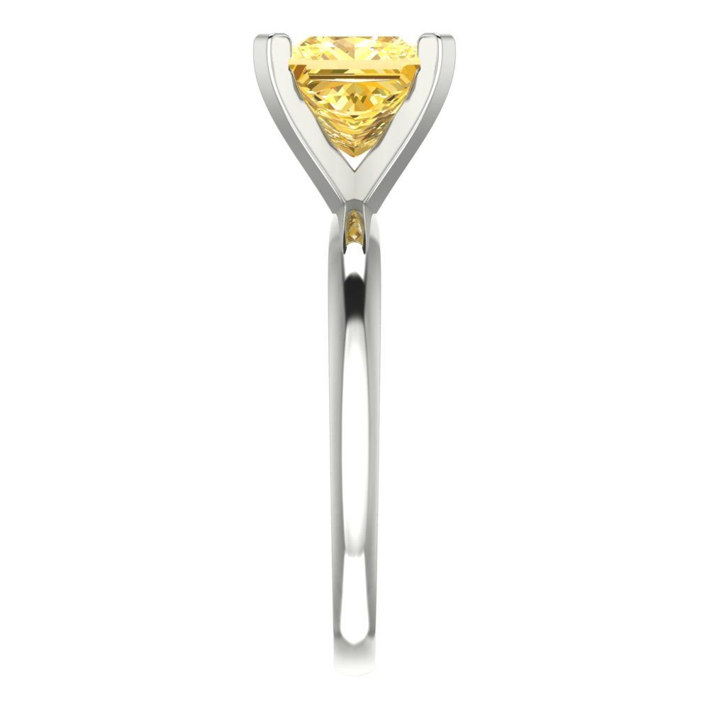 2 cttw Natural Citrine Solitaire  Engagement Ring - Solid Gold (Princess Cut,7.0mm)