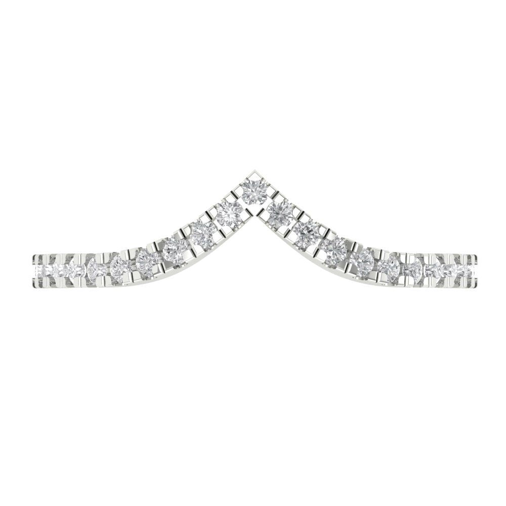 0.12 ct Brilliant Round Cut Natural Diamond Stone Clarity VS1-2 Color G-H White Gold Stackable Band