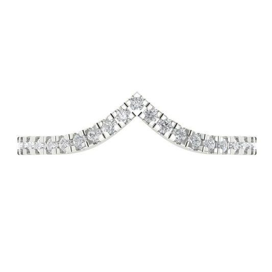 0.1725 cttw Moissanite Round Cut White Gold Eternity Wedding Band