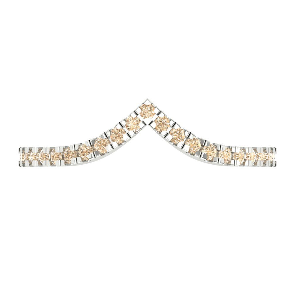 0.1725 cttw Natural Morganite Round Cut White Gold Eternity Wedding Band