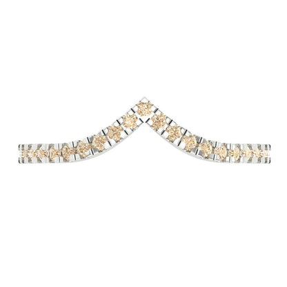 0.1725 cttw Natural Morganite Round Cut White Gold Eternity Wedding Band