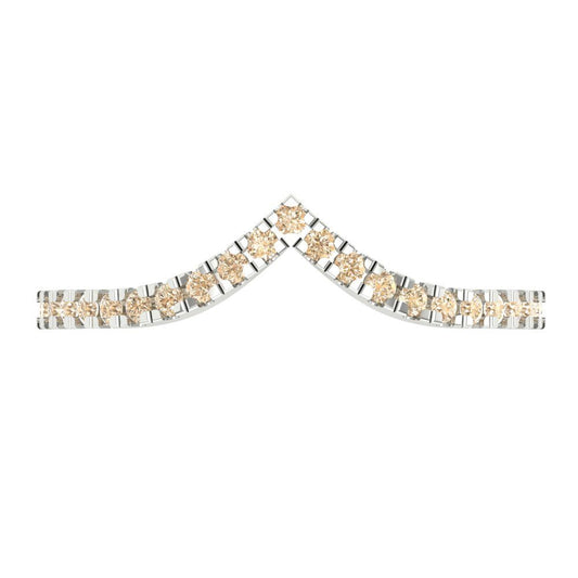 0.1725 cttw Natural Morganite Round Cut White Gold Eternity Wedding Band