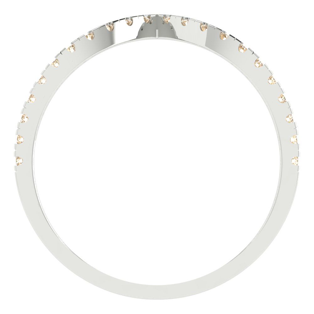 0.1725 cttw Natural Morganite Round Cut White Gold Eternity Wedding Band