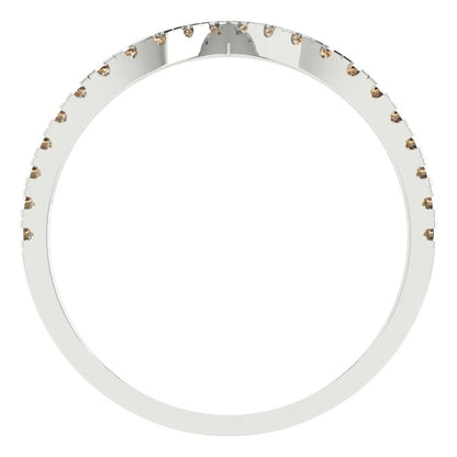 0.1725 cttw Yellow Moissanite Round Cut White Gold Eternity Wedding Band