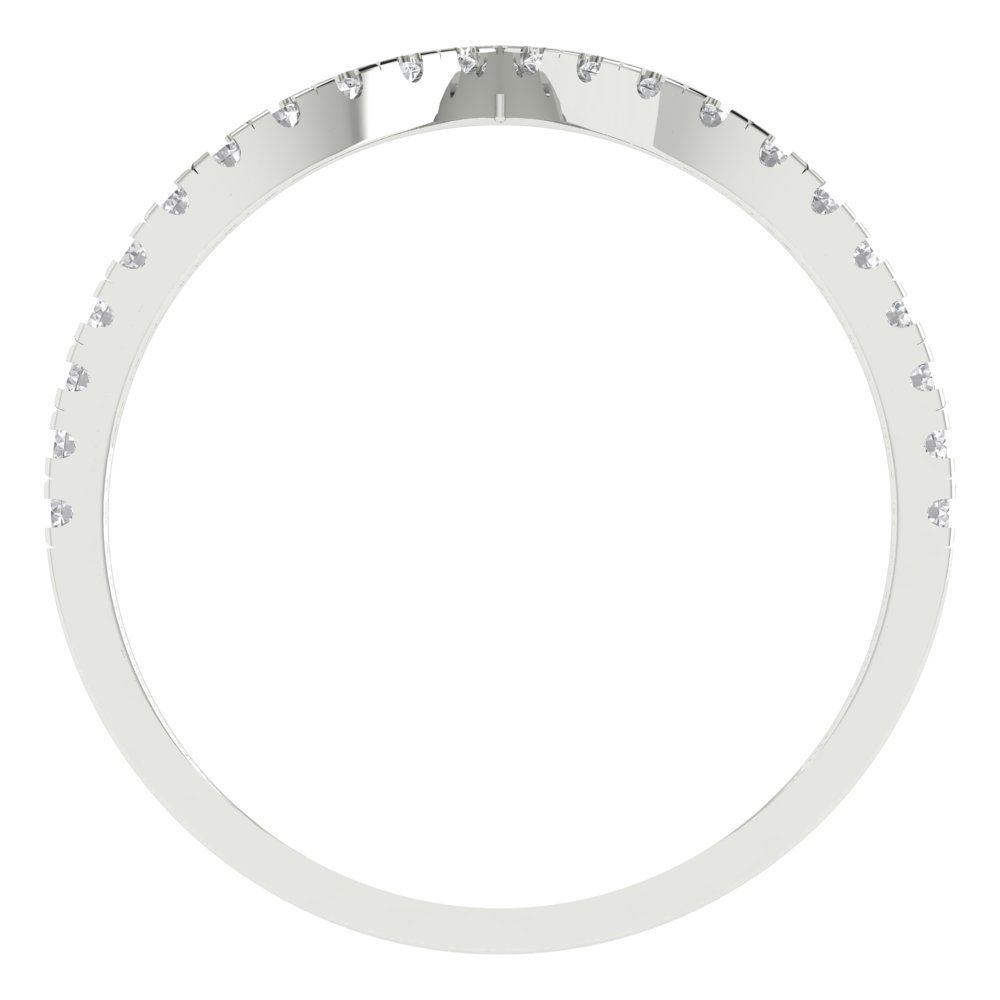 0.1725 cttw White Sapphire Round Cut White Gold Eternity Wedding Band