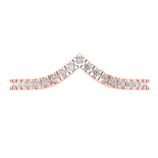 0.1725 cttw Simulated Diamond Round Cut Rose Gold Eternity Wedding Band