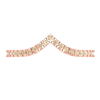 0.1725 cttw Natural Morganite Round Cut Rose Gold Eternity Wedding Band