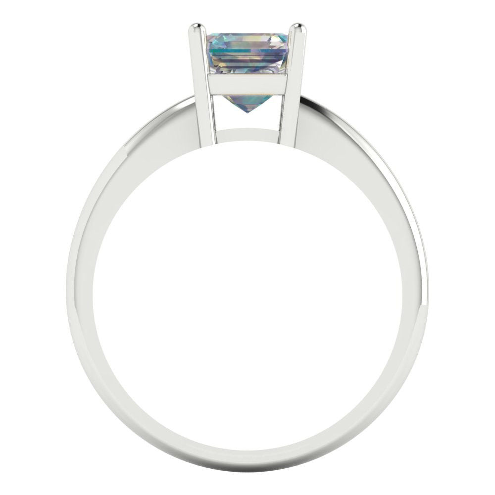 0.1725 cttw Blue Moissanite Round Cut Rose Gold Eternity Wedding Band