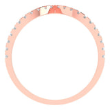 0.12 ct Brilliant Round Cut Natural Diamond Stone Clarity SI1-2 Color I-J Rose Gold Stackable Band