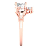 1.06 ct Brilliant Heart Cut Natural Diamond Stone Clarity SI1-2 Color G-H Rose Gold Solitaire Claddagh Ring