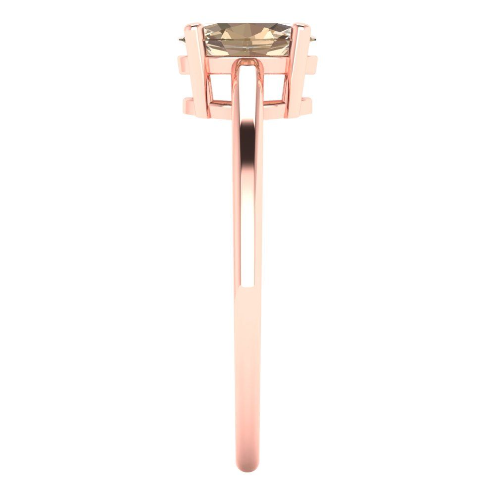 1 cttw Yellow Moissanite Solitaire  Engagement Ring - Solid Gold (Oval Cut,7x5mm)