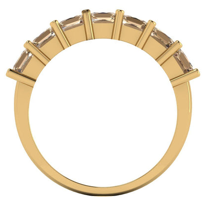 1.75 cttw Yellow Moissanite Princess Cut Yellow Gold Eternity Wedding Band