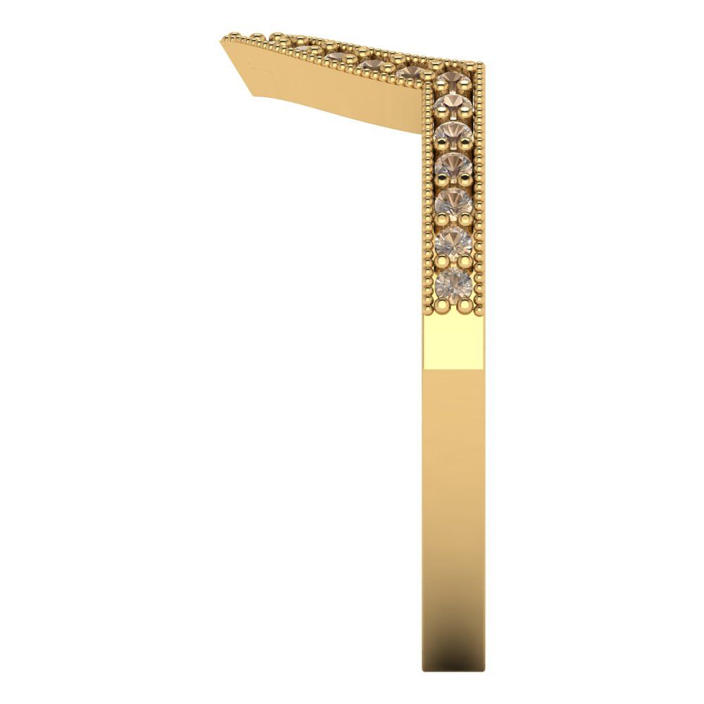 0.1875 cttw Yellow Moissanite Round Cut Yellow Gold Eternity Wedding Band