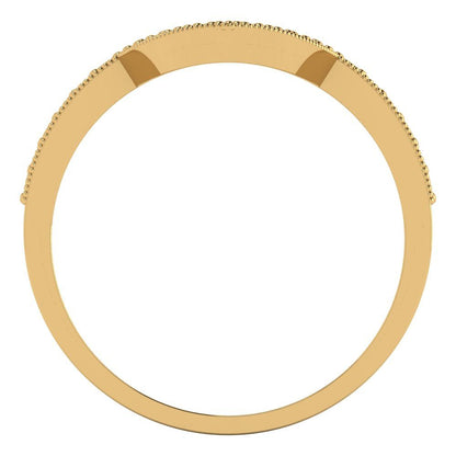 0.1875 cttw Simulated Alexandrite Round Cut Yellow Gold Eternity Wedding Band