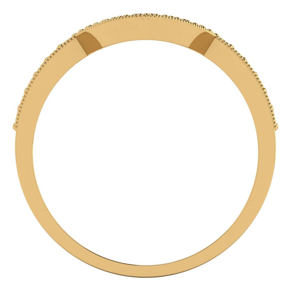 0.1875 cttw Natural Amethyst Round Cut Yellow Gold Eternity Wedding Band
