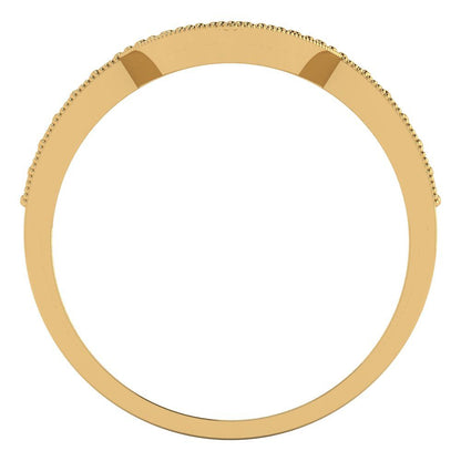 0.1875 cttw Simulated Tanzanite Round Cut Yellow Gold Eternity Wedding Band