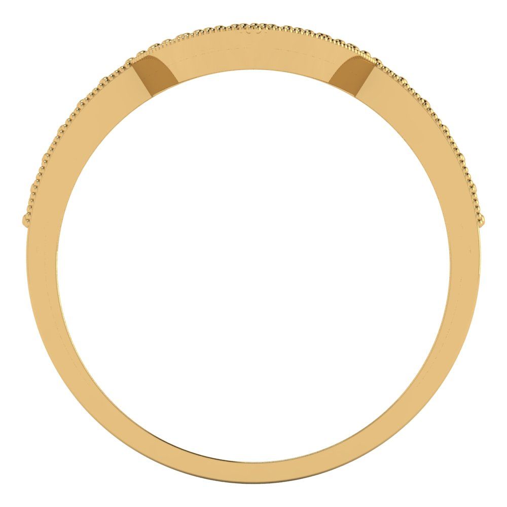 0.1875 cttw Simulated Emerald Round Cut Yellow Gold Eternity Wedding Band
