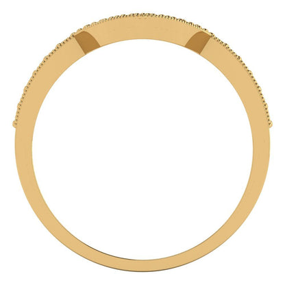 0.1875 cttw Simulated Blue Sapphire Round Cut Yellow Gold Eternity Wedding Band