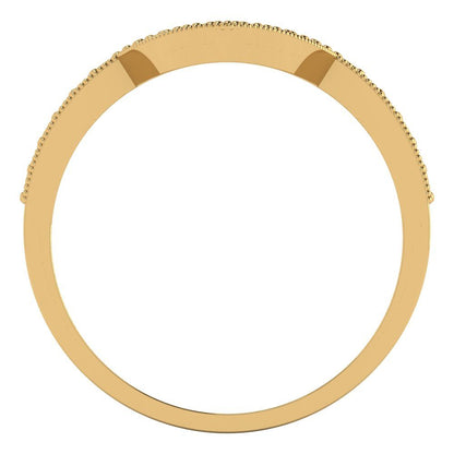 0.1875 cttw White Sapphire Round Cut Yellow Gold Eternity Wedding Band