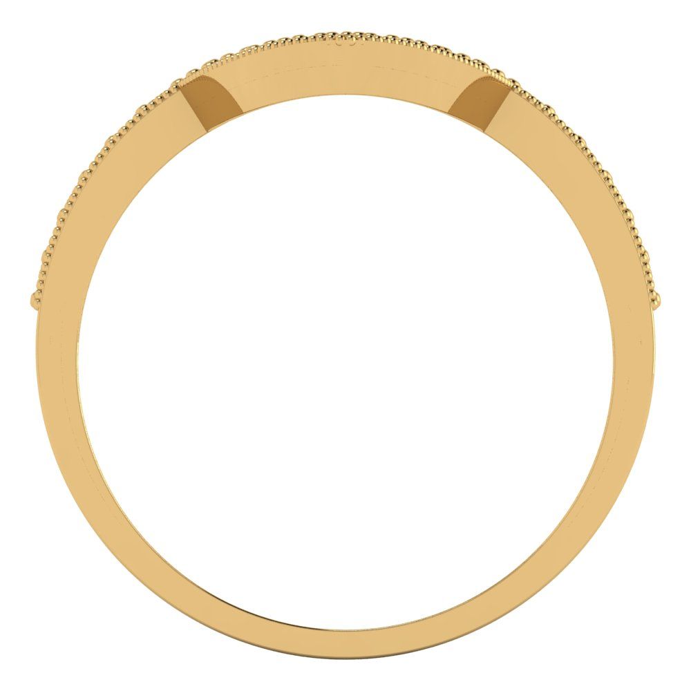 0.1875 cttw Natural Onyx Round Cut Yellow Gold Eternity Wedding Band