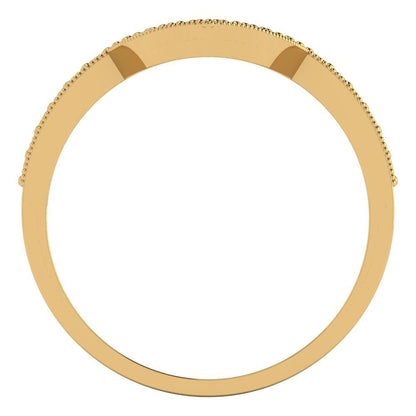 0.1875 cttw Natural Onyx Round Cut Yellow Gold Eternity Wedding Band